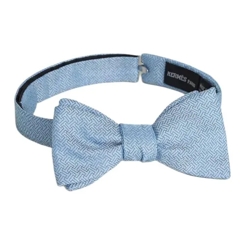 HERMES Шелковые галстуки Unisex Light Синий