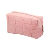 Фланелевая косметичка, кремово-розового цвета