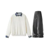 Комплекты одежды (Бежевый абрикос + Серый)