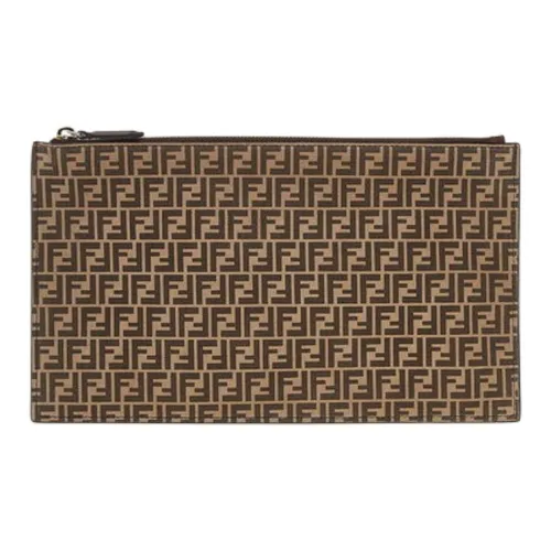 FENDI Замша Клатч Средний Мужской Коричневый