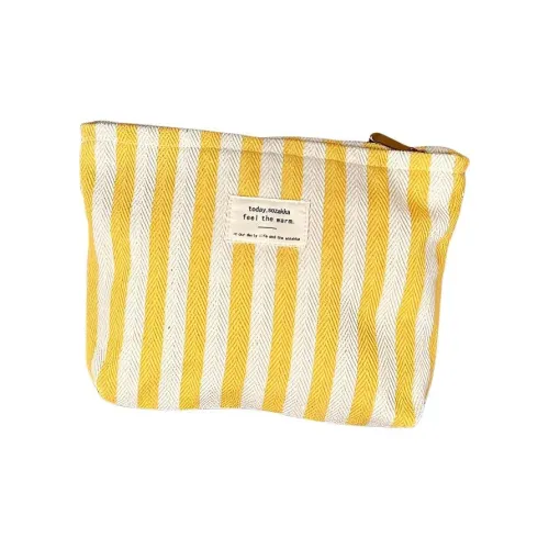 XZAN Свежий Полосы Женские Туалетная сумка Большая вместимость Минималистский стиль Ручная косметичка Портативное хранение