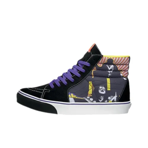KISS x Vans Sk8 Hi Высокие Кроссовки для Скейтбординга Унисекс Черный Серый