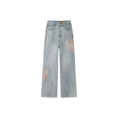 POPO.INFO Светло-синие женские джинсы