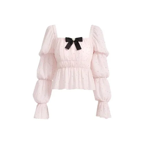 Leather Cat Розовый Женские Рубашки