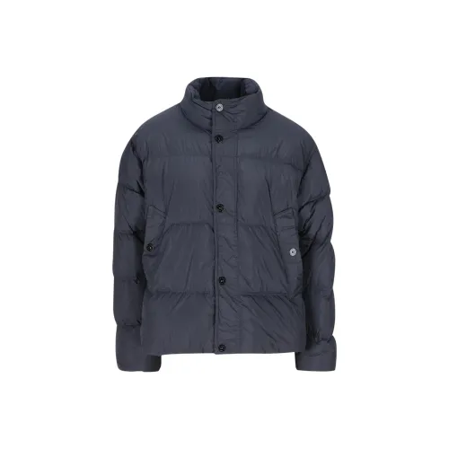 STONE ISLAND Синий Мужской Пуховик