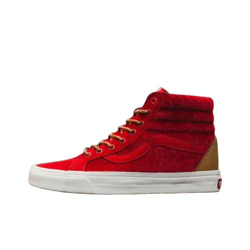 Vans Sk8 Hi Высокие Кроссовки для Скейтбординга Унисекс Красные
