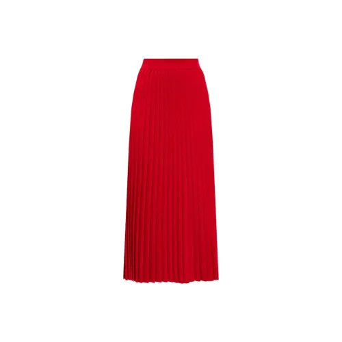 BALENCIAGA Красный Женские Повседневные Длинные Юбки