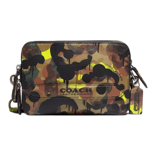 COACH Charter Песочный Кожа Ручная Сумка через плечо Мужской Камуфляж
