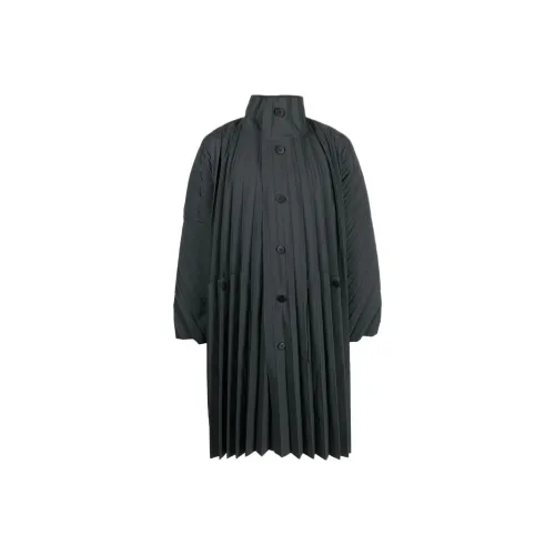 Homme Plissé Issey Miyake Черный Мужской Тренч