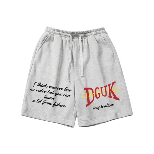 PISYPOX Белый Серый Унисекс Повседневные Шорты