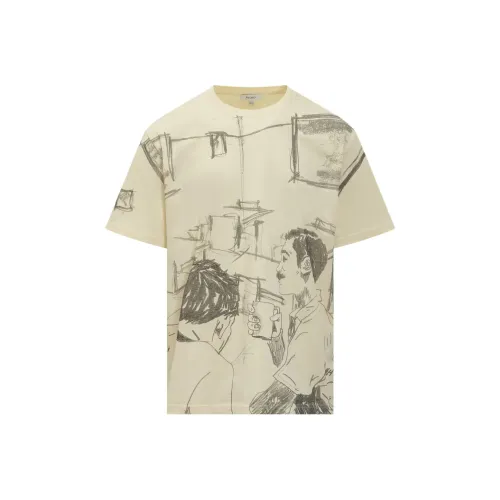 JW Anderson Бежевые Мужские T-рубашки