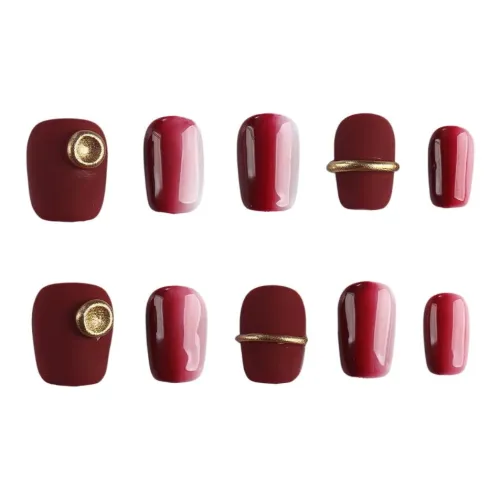 BDQC Soft Fashion Matte Premium 15mm False Nail Short LADDER Burgundy Gradient Instagram Style BDQC Мягкий Мода Матовый Премиум 15мм False Nail Короткий LADDER Бордовый Градиент Стиль Instagram