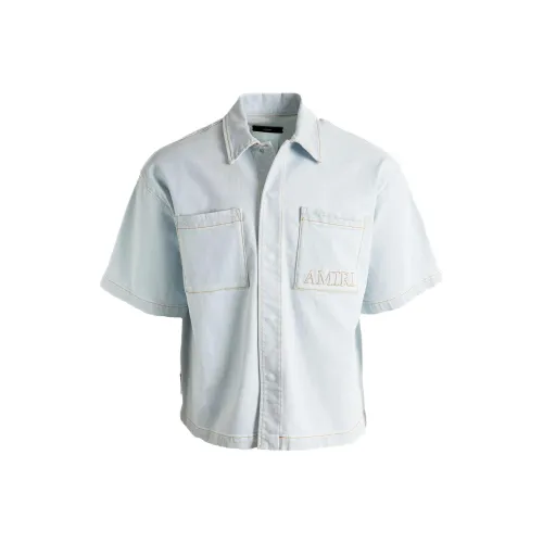 AMIRI Светло-синие мужские рубашки