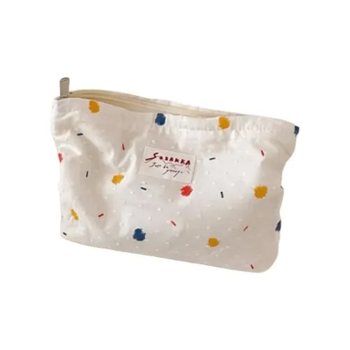 XZAN Летний Конфетный Бобовый Клатч Белый Милый Портативный Путешественный Холодильник Холщовая Сумка для Косметики Портативное Хранение