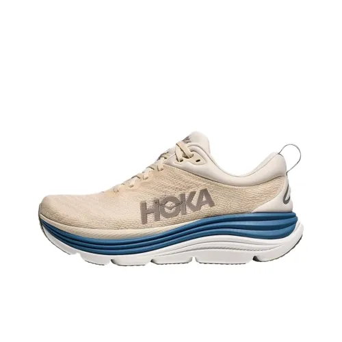 HOKA ONE ONE Gaviota 5 Амортизация Дышащий Поддерживающие Беговые кроссовки Унисекс Light Khaki