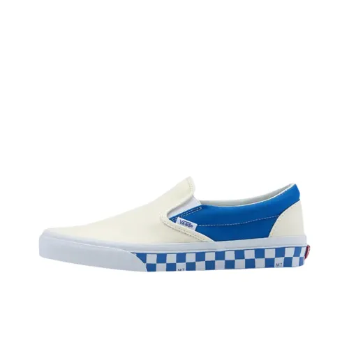 Vans CLASSIC Slip-On Скейтборд Кроссовки Унисекс Белый Синий