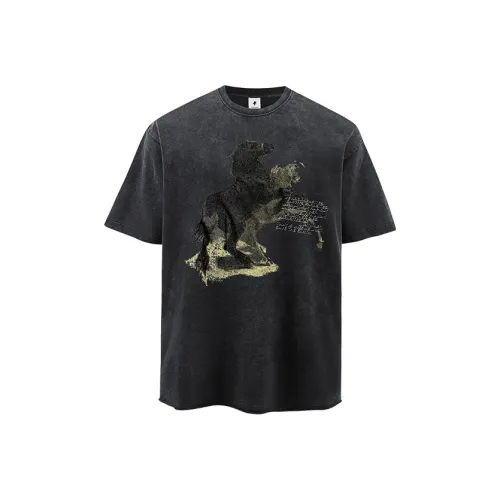 FOR FEAR THAT Промытый черный Унисекс T-рубашки