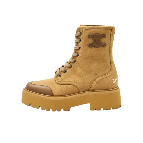 CELINE Короткий ботинок Martin женский светло-коричневый