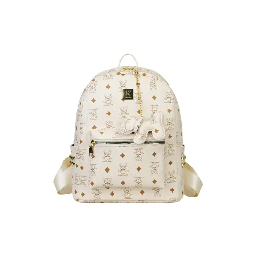 HCXK ПУ (полиуретан) Рюкзак Женские Экрю Черный Розовый Коричневый