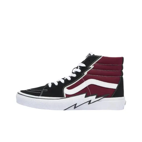 Vans Sk8 HI Высокие Кроссовки для Скейтбординга Унисекс Красные Черные