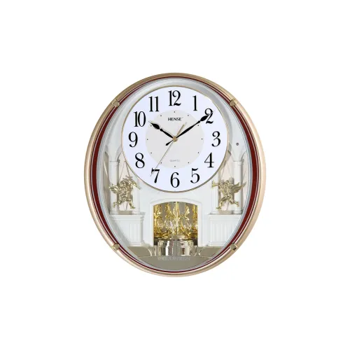 HENSE Кварцевый механизм пластик настенные часы унисекс белый модель HW6241