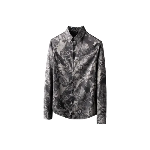 PERDONTOO Цветочный Длинный Рукав Рубашка Мужская