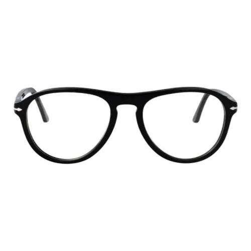 PERSOL Ацетат Овальные Оправы для очков Унисекс Черный