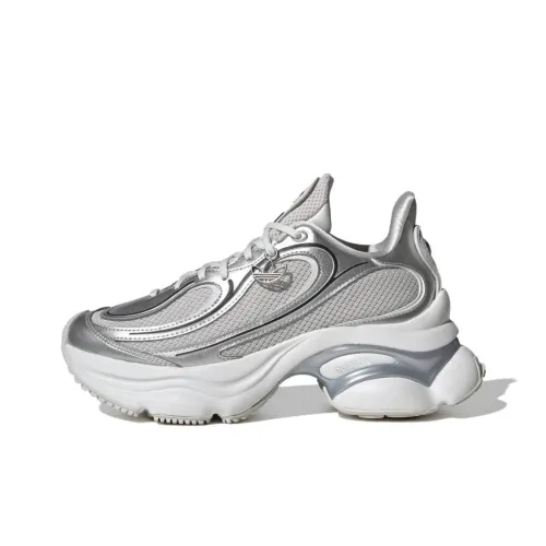 Adidas Originals Ozvenuz Low Топ Толстая подошва Кроссовки Женские Silver