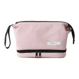 Розовый [Водонепроницаемый внутри и снаружи, мокрое/сухое разделение, двухслойный, большой объем]