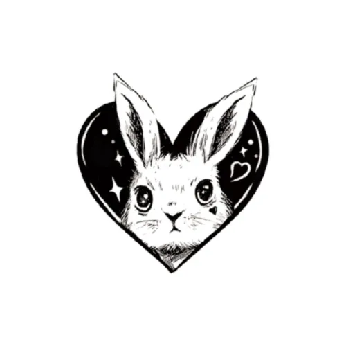 ZAIBIAN Сердце Кролик Cute Cartoon Травяной Временные Татуировки
