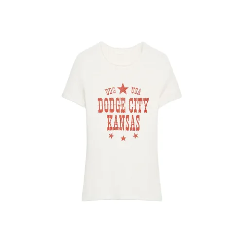 ZARA Темно-бежевые женские T-рубашки