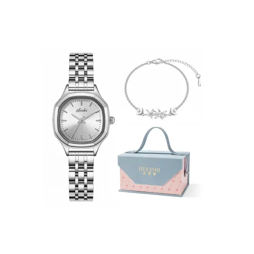 JIFEISHI Кварцевый механизм сплав ремешок женские часы розовый циферблат