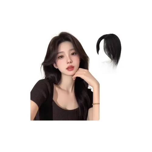 TIANKONGSHU Лоб Нет Граница Ремень Восемь Персонаж Колтуны Парики Человеческие Волосы Короткие Прямые Волосы