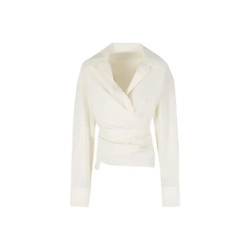 Leather Cat Белый Женские Рубашки