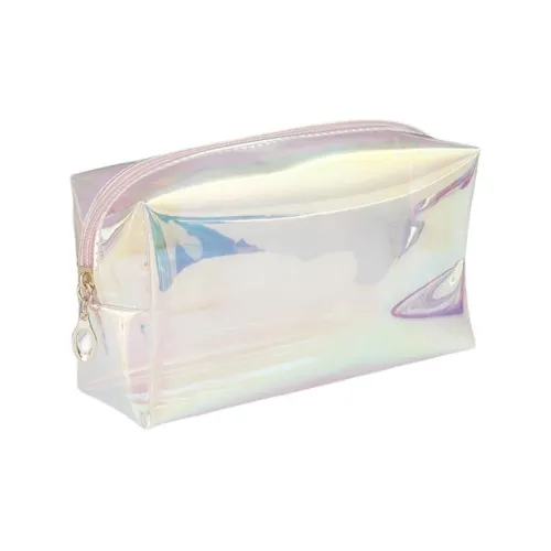 XZAN Большая емкость PVC Радужный Портативный карман на молнии Лазерный TPU мешок для хранения косметики Портативное хранение