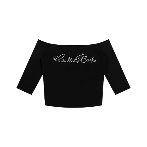 CALLED BACK Черные Женские T-рубашки