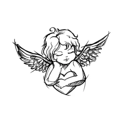 ZAIBIAN Спящий Angel Herbal Tattoo Стикер