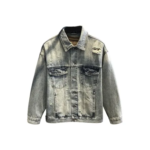 YGQPZHZ Синий Мужской Джинсовые куртки