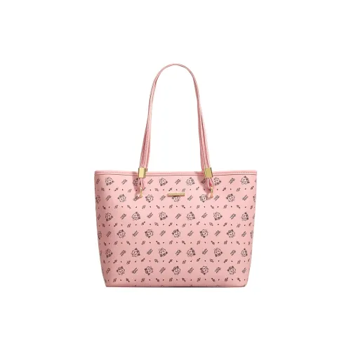 SMILE FOCUS ПУ (полиуретан) Сумка-тоут Сумка через плечо Женская Розовая Экрю