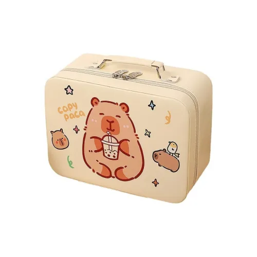 XZAN Капибара Cute Capybara Portable Travel Handheld Storage Box Organizer Box Cosmetic Bag Dust-resistant Storage