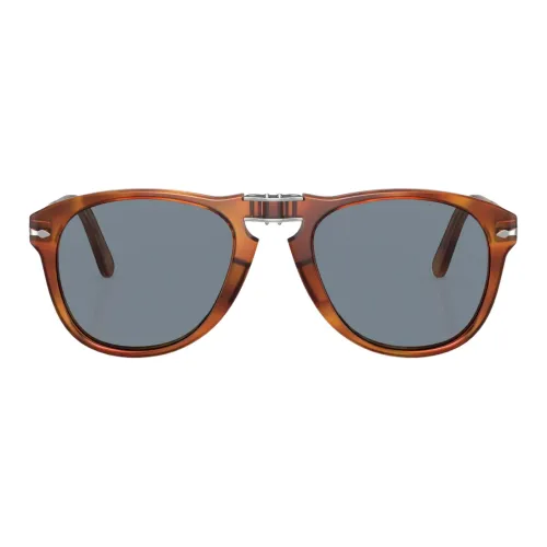 PERSOL Ацетат Круглые Солнцезащитные очки Мужские Коричневые