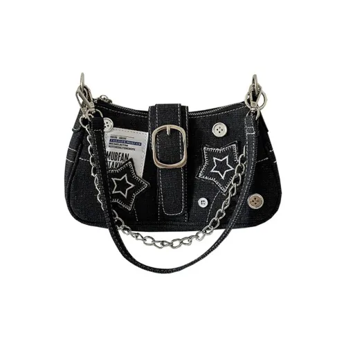 Wiersaam Холст Плечевая сумка Женская Черная