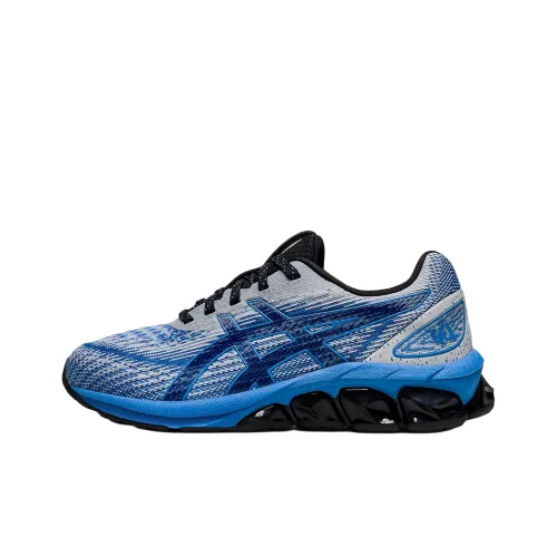 Asics Гель Quantum 180 7 Амортизаторы Oтскок Низкий Топ Детские Беговые Кроссовки Синий Серый Подростки