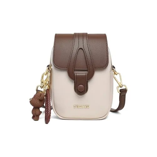 C°BANNER Коровья кожа Сумка через плечо Маленькая Женская Светло-кофейная