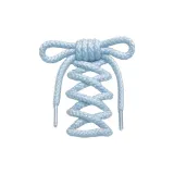 Кешью Твистер Жареное Тесто Круглый Шнурки для обуви - Светло-Синий