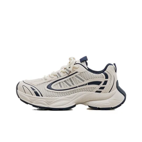Warrior Нескользящие Низкие Кроссовки с Подкладкой Женские Бежево-Темно-Синие