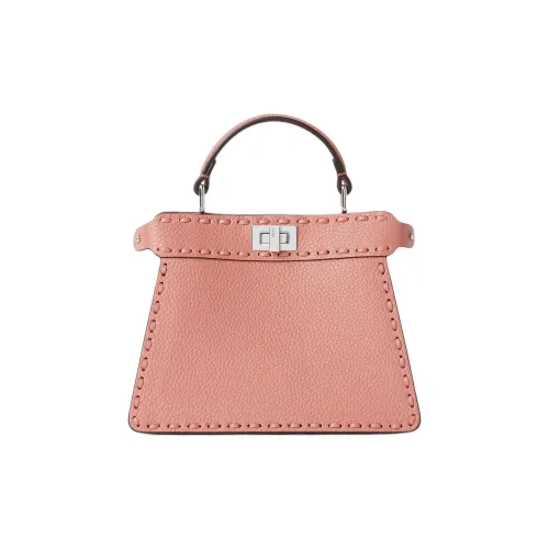 FENDI Peekaboo ISeeU Телячья кожа Одно плечо Сумка Стандартная Женская Розовая