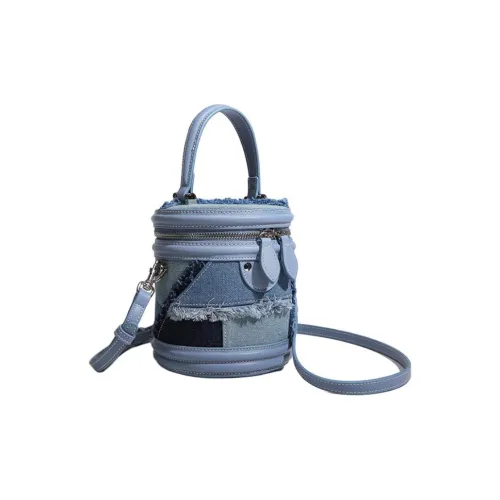 DIFFERENT FACES Деним Кожа Сумка Стандартная Женская Синяя