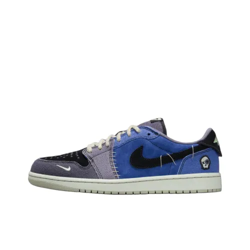 Zion Williamson x Jordan Air Jordan 1 Low OG Slip-Resistant Low Top Винтажные баскетбольные кроссовки Мужские Темно-синие