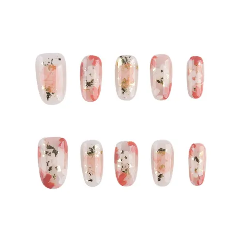 BDQC HAND DRAWN Смешанный Весна Осветляющий Новый китайский стиль False Nail 20mm False Nail Миндаль Мягкий